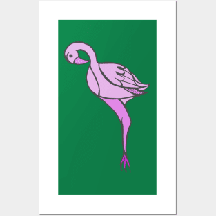 Tropical Flamingo Posters and Art